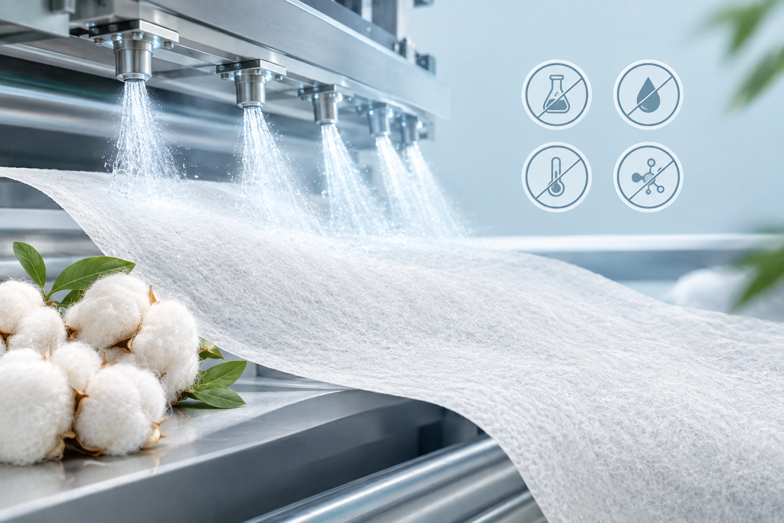 PentaTech™ Hydroentanglement Technology for Polyester + Viscose Spunlace Nonwoven
