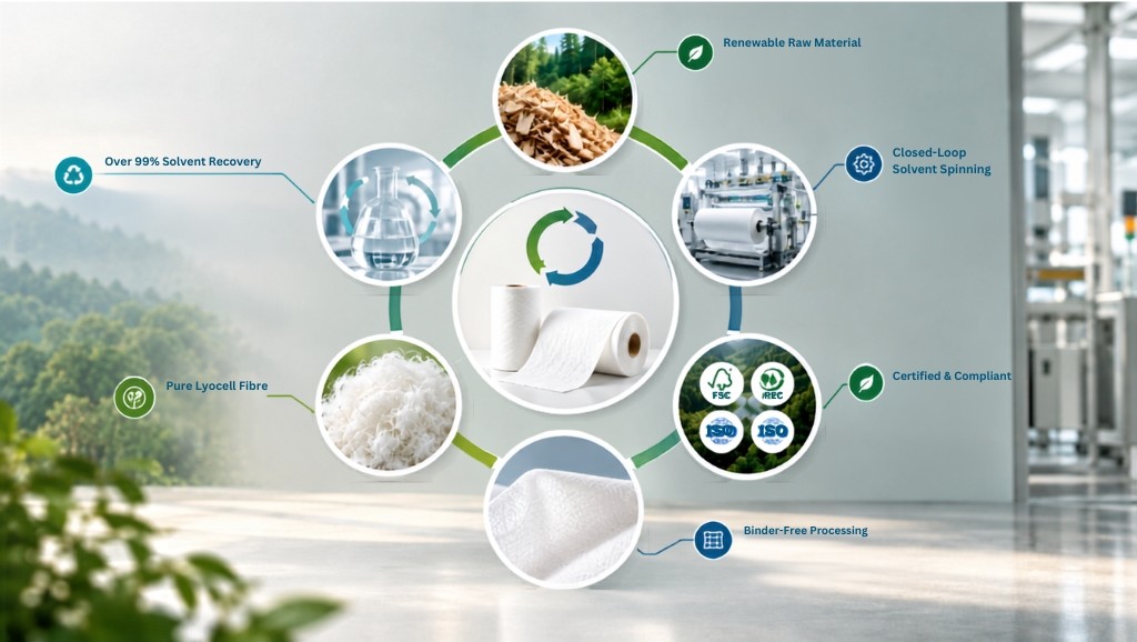 PentaTech™ Hydroentanglement Technology for Polyester + Viscose Spunlace Nonwoven